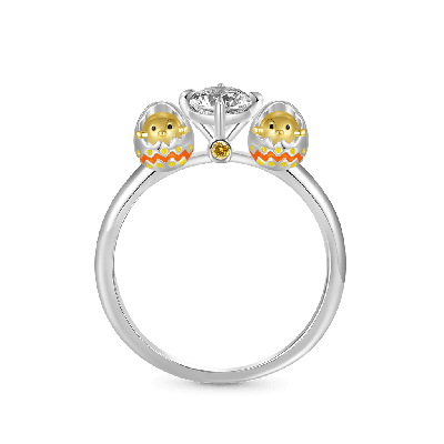 Easter Egg Shell Diamond Ring