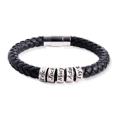 Hip-hop Braided Leather Bracelet