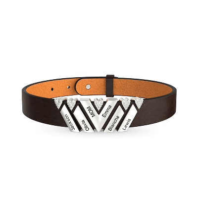 Black Punk DIY Leather Bracelet
