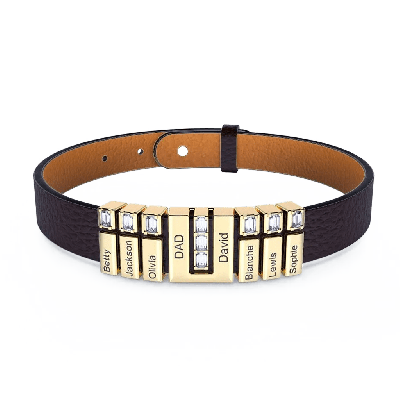 Black Punk DIY Leather Bracelet