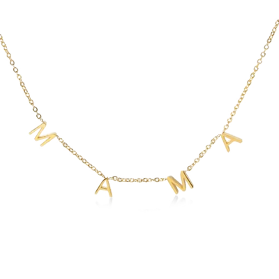 MAMA Pave Letter Necklace