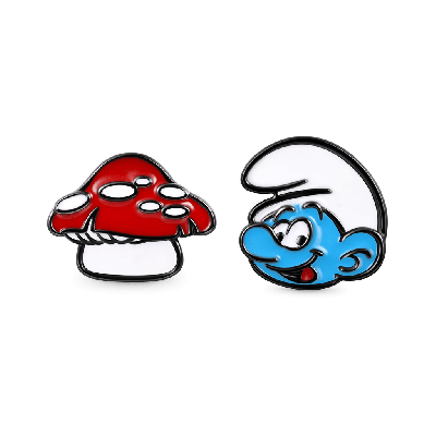 Smurfs x Asymmetric Stud Earrings