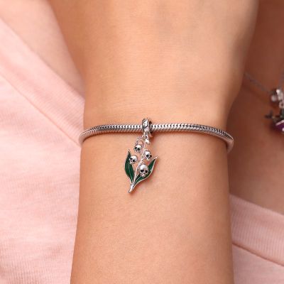 Skull Lily of the Valley Pendant
