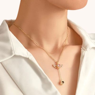 Projection Angel Wings Necklace