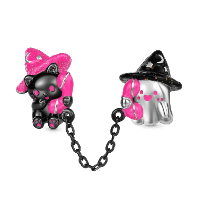 Cat & Ghost Phone Call Charm