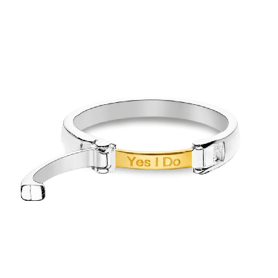 Engraved Buckle Women's Ring