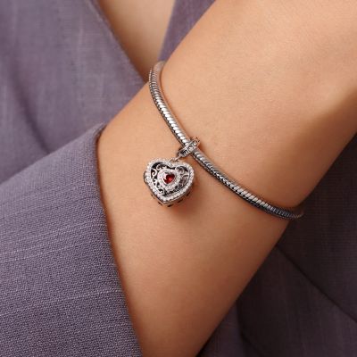 Heart Photo Birthstone Pendant