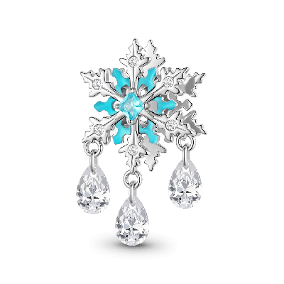 Blue Snowflakes Charm