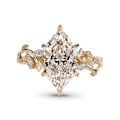 Vine Marquise-Cut Engagement Ring