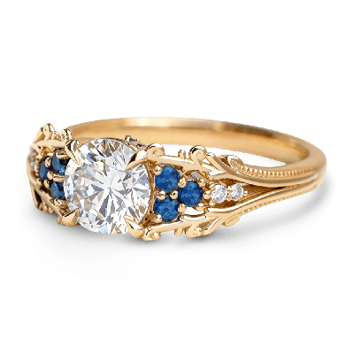 Nature-Inspired Round-cut Ring