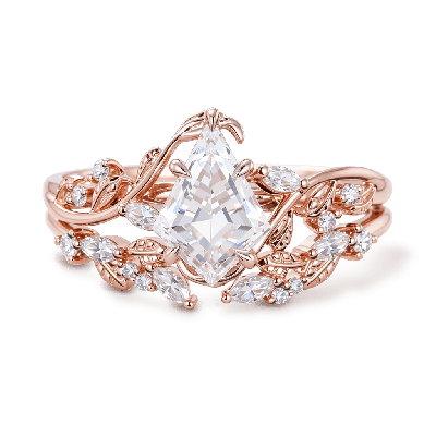 Leaf Kite-Cut Ring Set