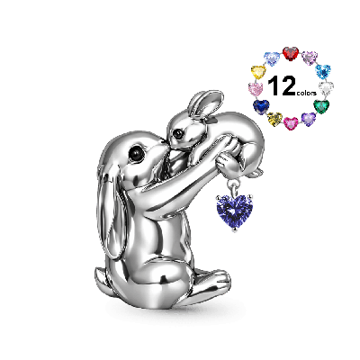 Rabbit Mother & Baby Charm