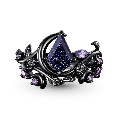 Crescent Moon Ring Set