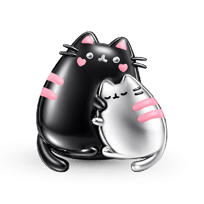 Cat Mother & Baby Hug Charm