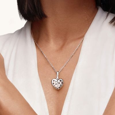 Star Wings Heart Locket Necklace