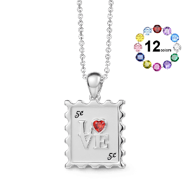 Stamp Love Necklace