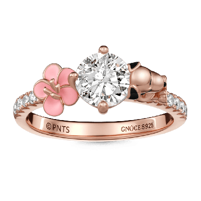 Snoopy Flower Round-Cut Ring