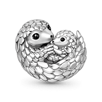Pangolin Embraces Baby Charm