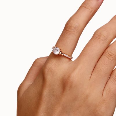 Snoopy Carrying Moissanite Ring