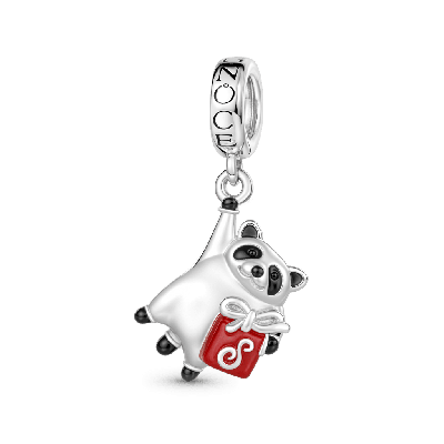 Panda Holding A Gift Box Pendant