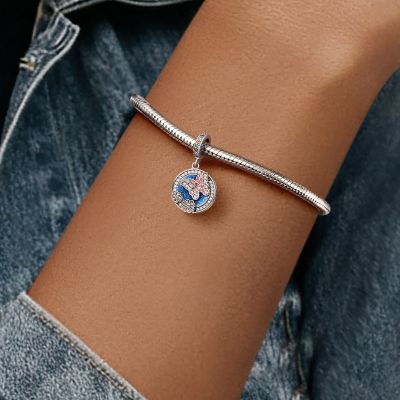 Butterfly Flowers Engravable Pendant