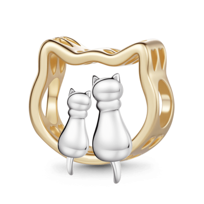 Hollow Cute Cat Charm