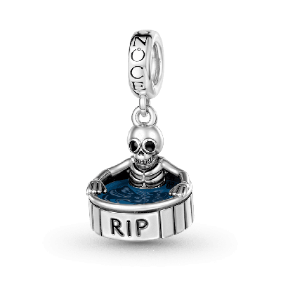 Skeleton In A Bath Charm