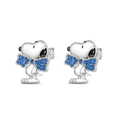 Snoopy Wearing Bow Earrings