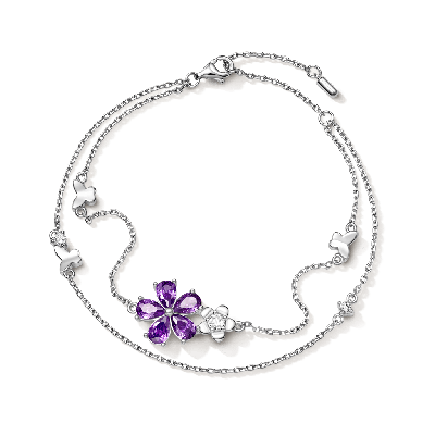 Flower & Butterfly Chain Bracelet