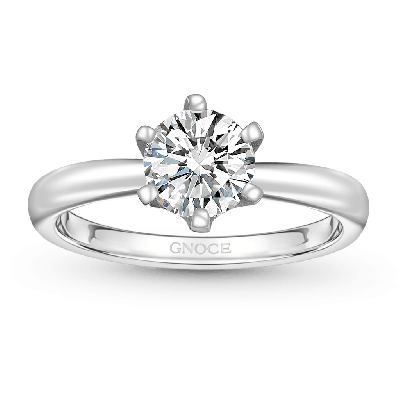 Classic 0.5CT Halo Moissanite Ring