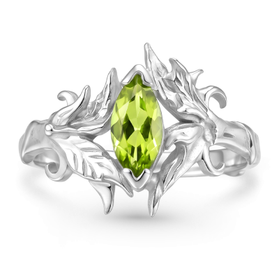 Leaf & Vine Marquise-Cut Ring