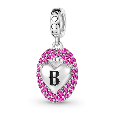 Open Mouth Heart Engravable Charm