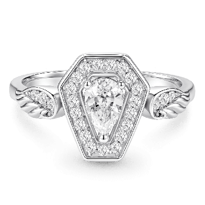 Wings Pear-Cut Ring