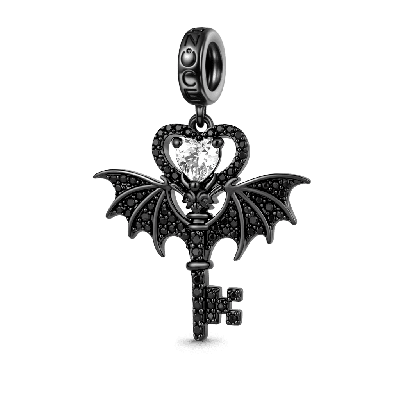 Bat Wings & Key Charm