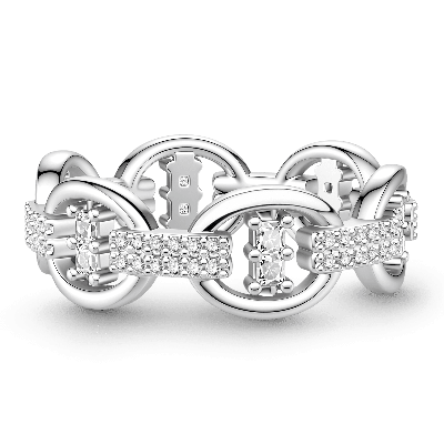 Interlocking Geometric Ring