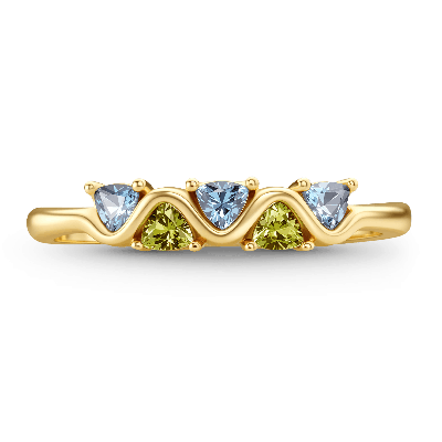 Wave Triangle-Cut Ring