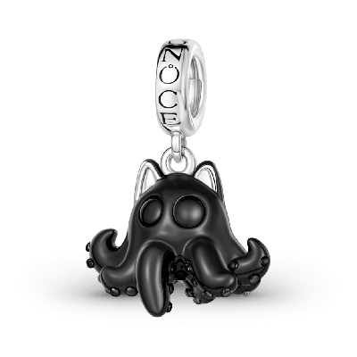 Black Octopus Cat Charm