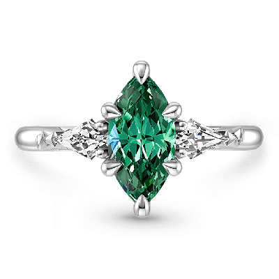 Emerald Marquise-Cut Ring