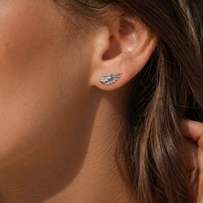 Angel Wing Stud Earrings