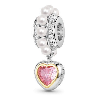 Love Heart Pearl Charm