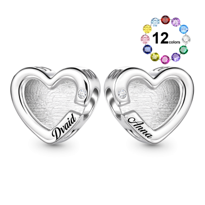 Engravable Birthstone Charm