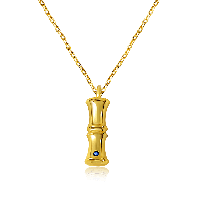 Bamboo Initial I Necklace
