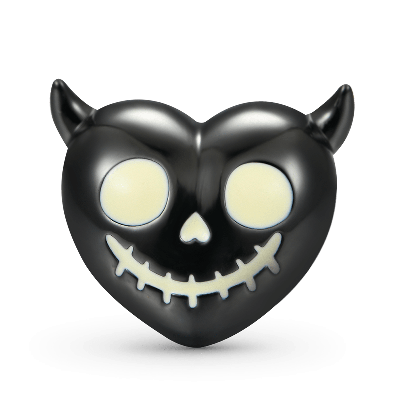 Luminous Devil's Heart Skull